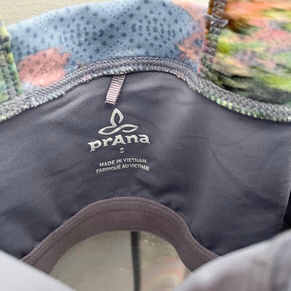 Prana Womens Cantine Dress Small Blue Graceful Floral Halter Padded Outdoor - Picture 6 of 10